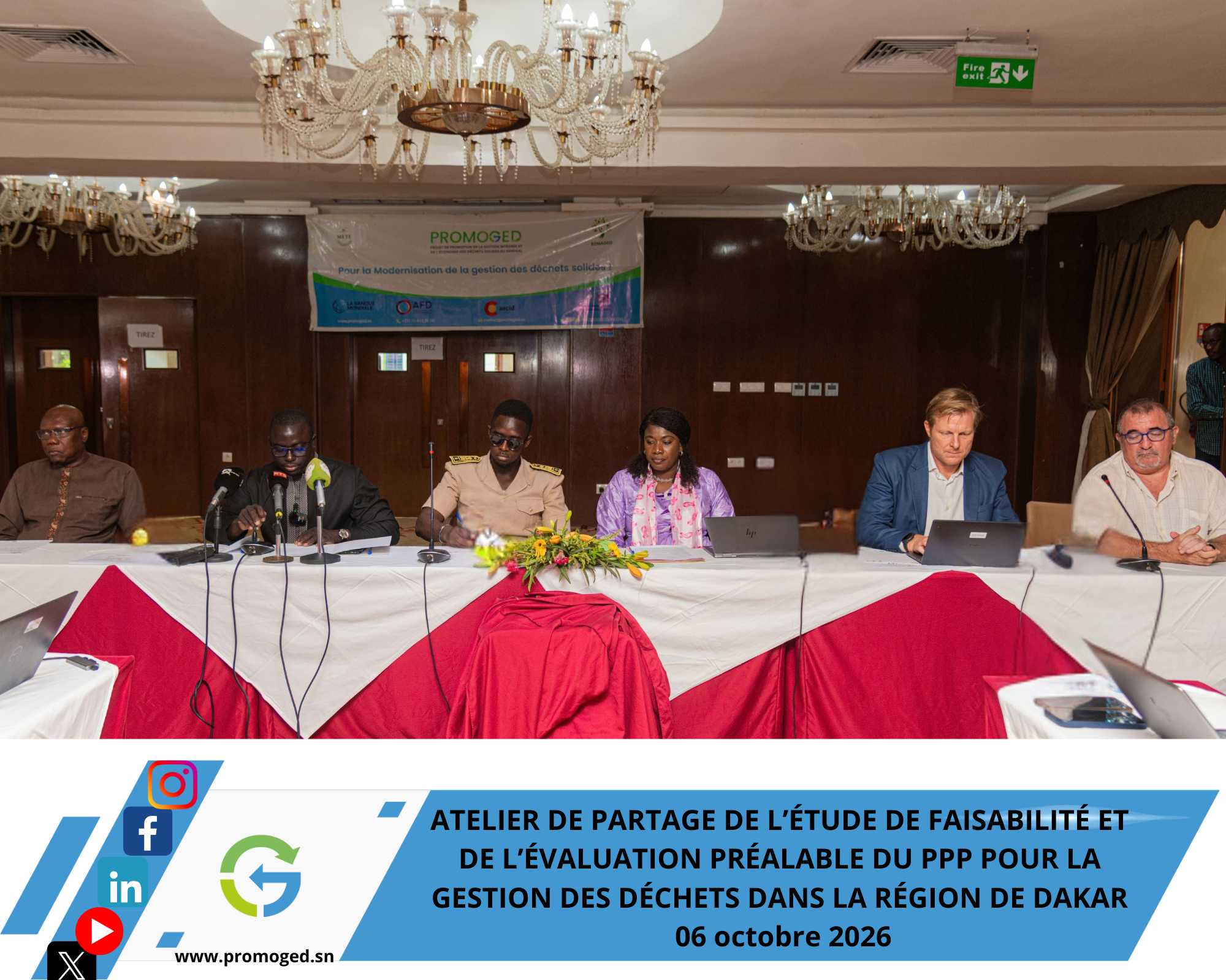 Atelier de partage de l’étude de faisabilité et de l’évaluation préalable du PPP pour la gestion des déchets dans la région de Dakar